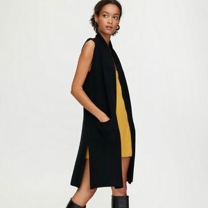 Aritzia long wool vest